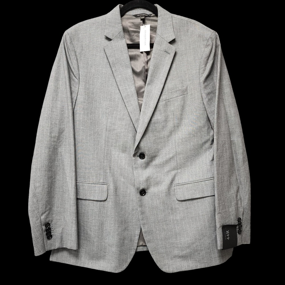 Banana Republic Blazer Mens 44R Gray Slim Fit Progetto Uno Italy Jacket $298 NEW